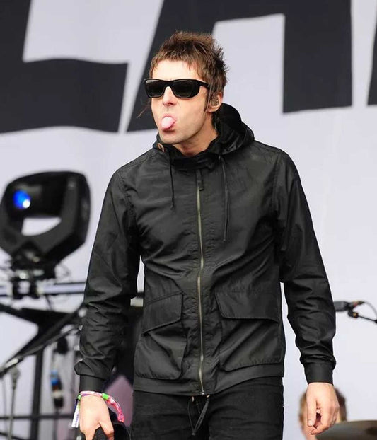 Black Concert Liam Gallagher Jacket