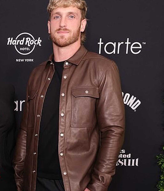 Logan Paul Brown Leather Jacket