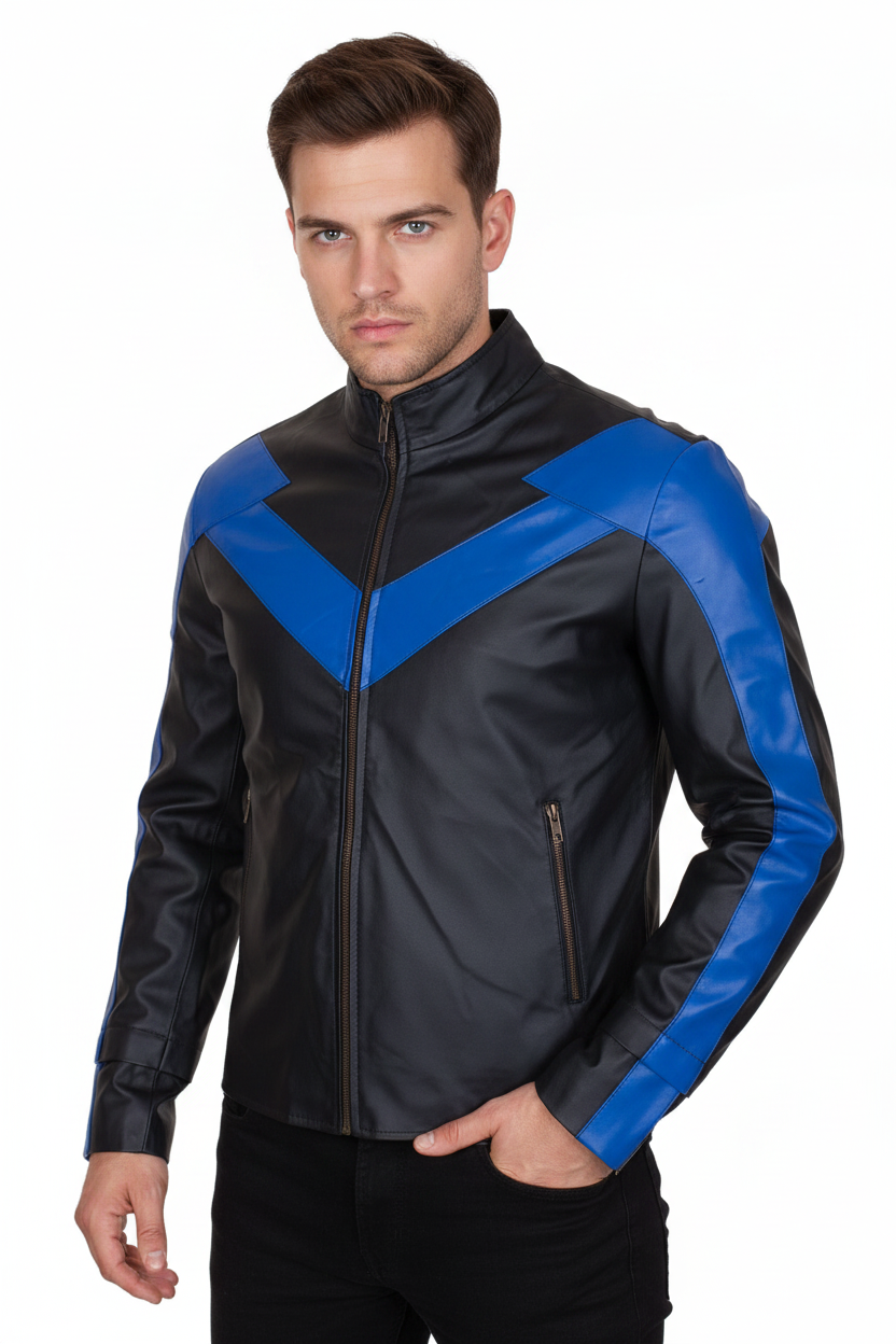 Nightwing Faux Leather Cosplay Jacket