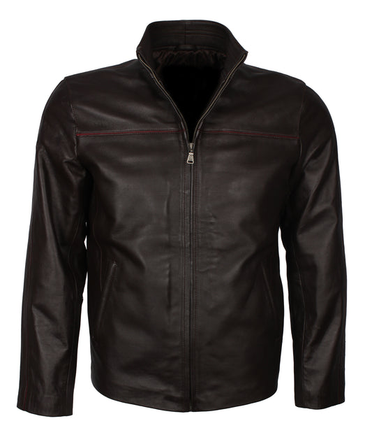 Men's Designer Black Biker Leather Jacket