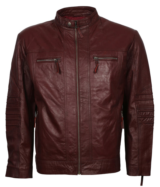 Motorcycle Real Vintage Biker Leather Jacket