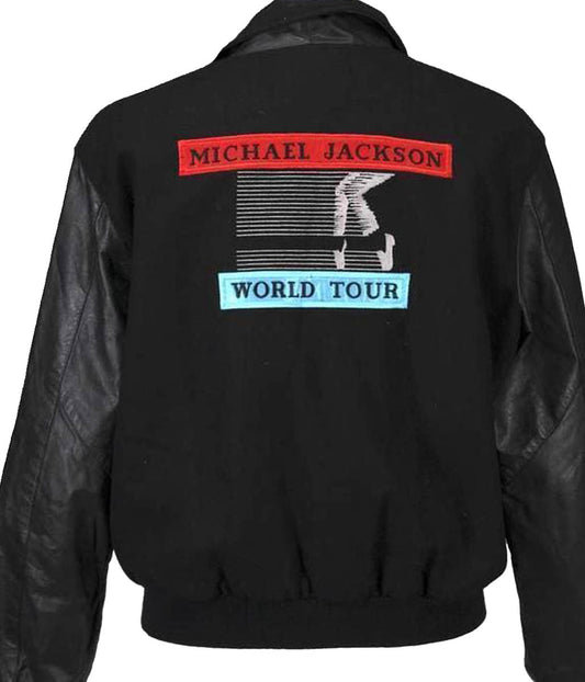 Michael Jackson Bad Tour Varsity Jacket