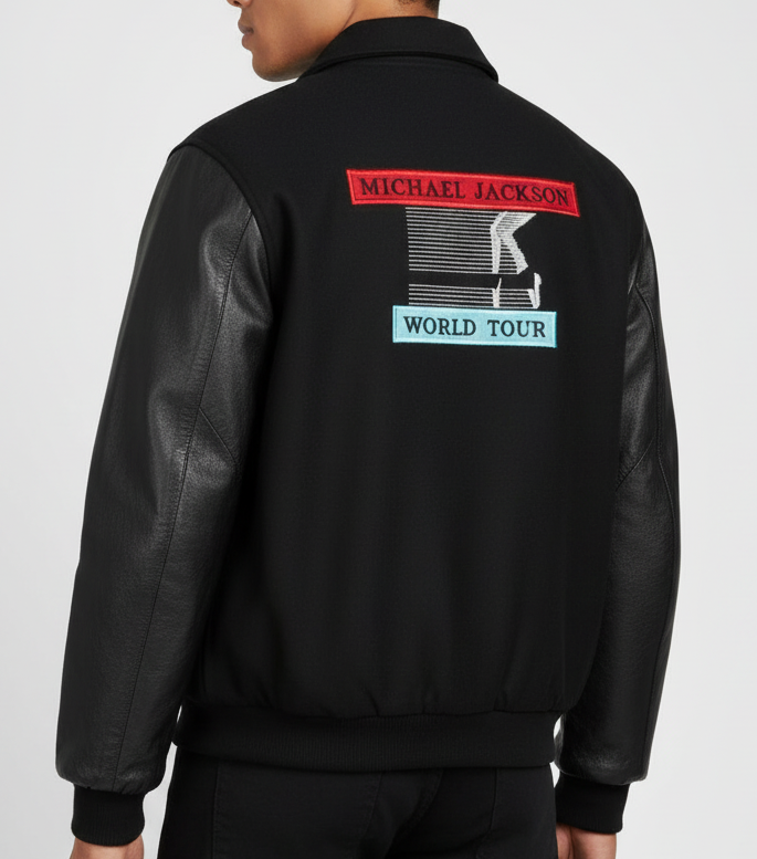 Michael Jackson Bad Tour Varsity Jacket