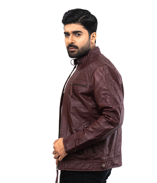 Motorcycle Vintage Hobart Leather Jacket