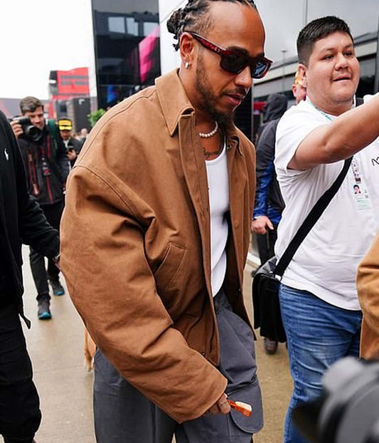 Brown Oversized Lewis Hamilton Jacket