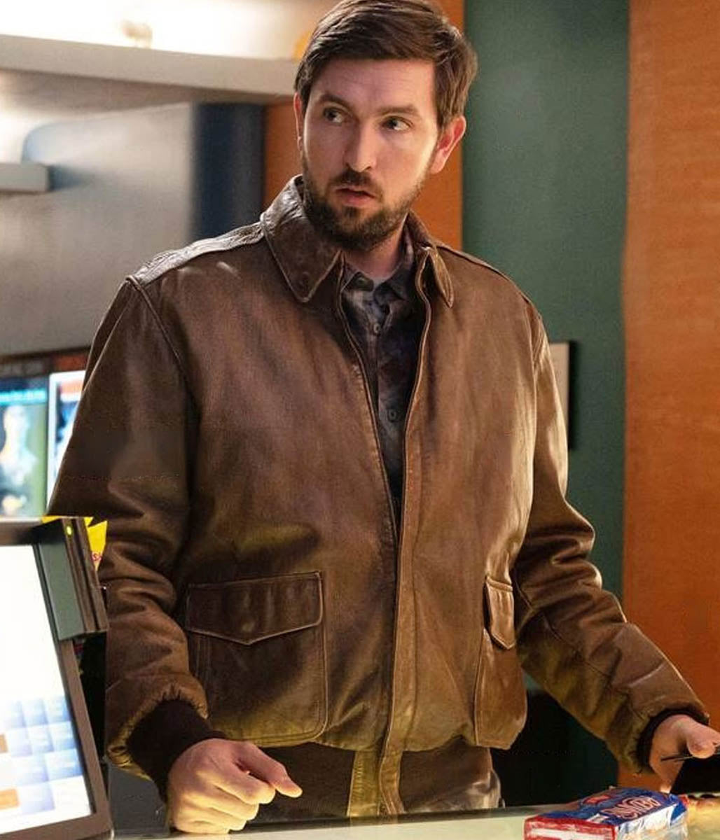 Nicholas Braun Cat Person Leather Jacket