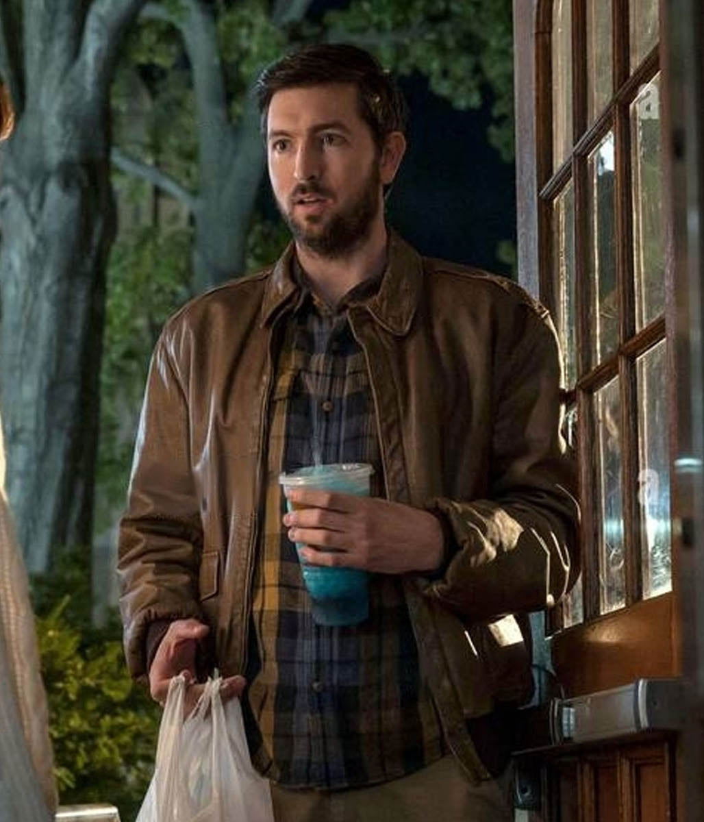 Nicholas Braun Cat Person Leather Jacket