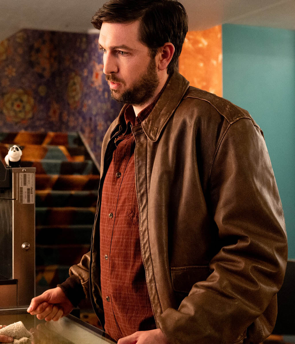 Nicholas Braun Cat Person Leather Jacket