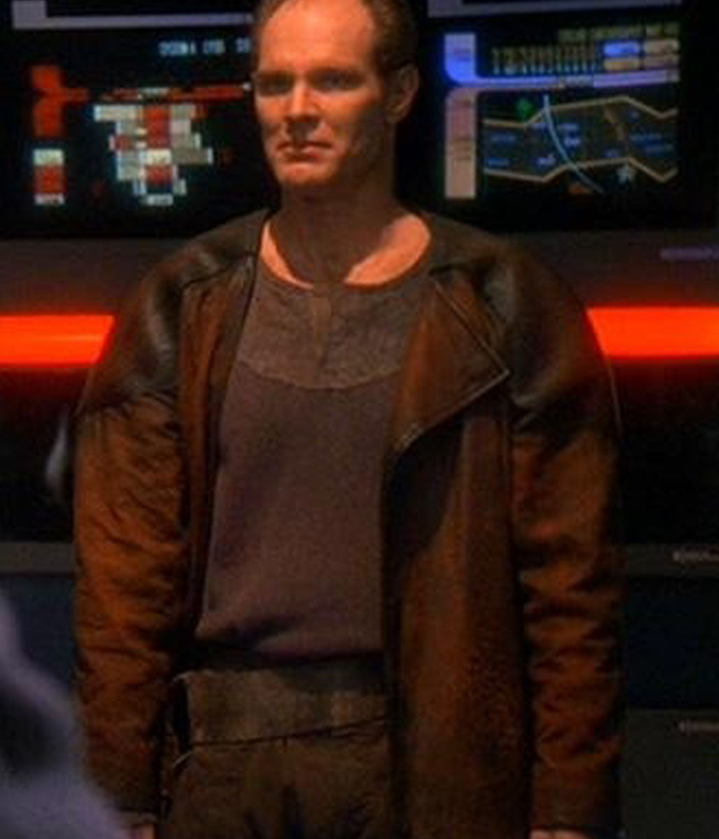 Ken Marshall Michael Eddington Star Trek Deep Space Nine Leather Jacket