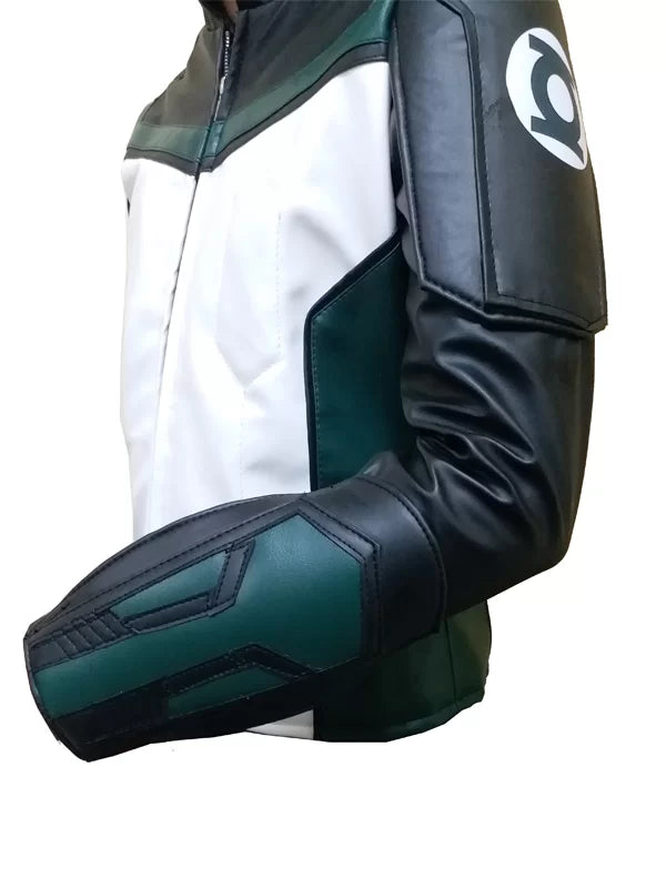 Superman 2025 Guy Gardener Green Lantern Leather Jacket