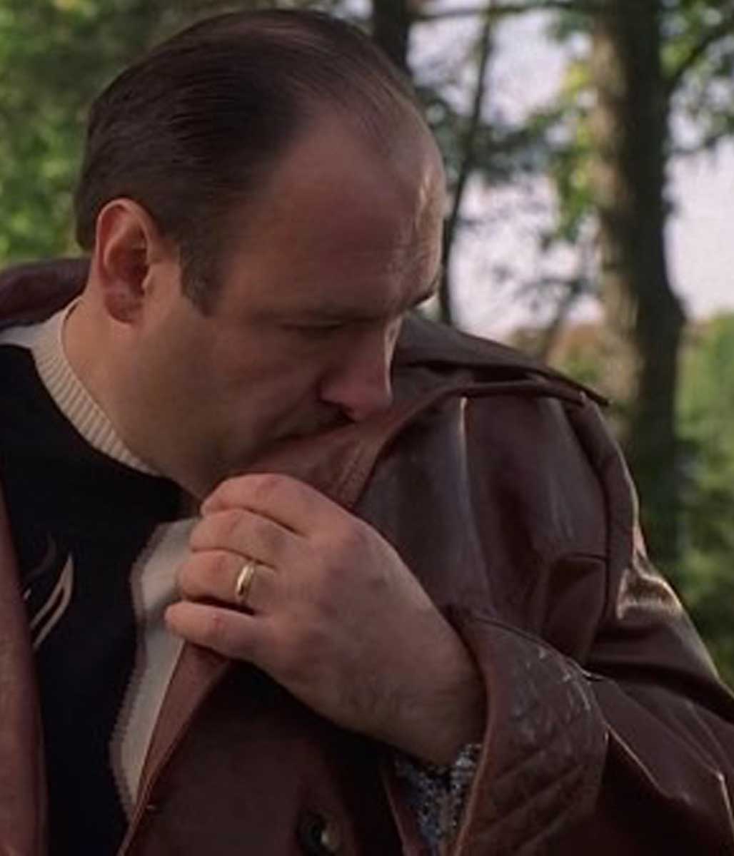 James Gandolfini Tony Soprano Leather Coat