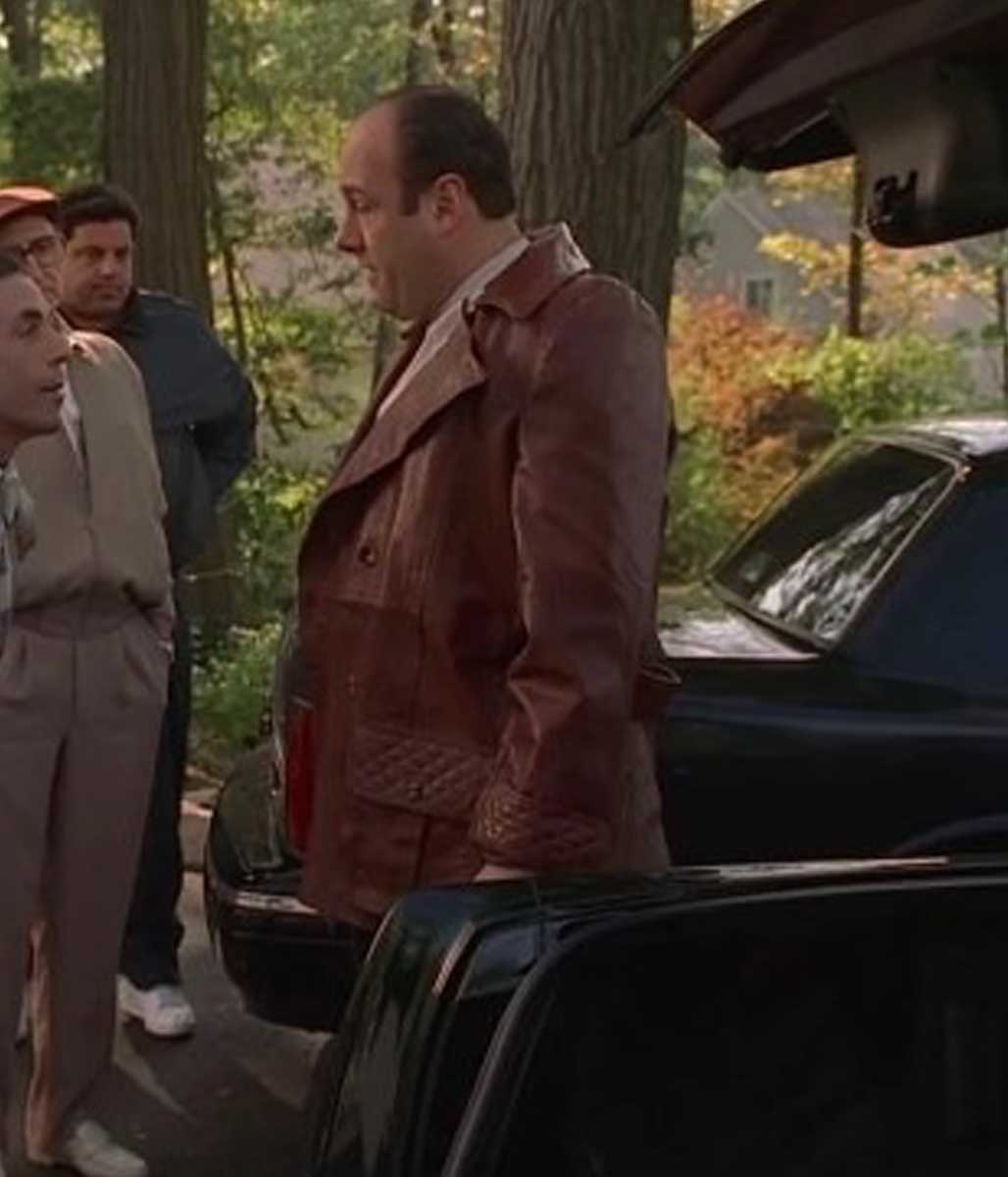 James Gandolfini Tony Soprano Leather Coat