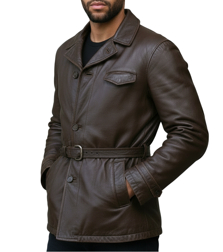The Untouchables Kevin Costner Leather Coat