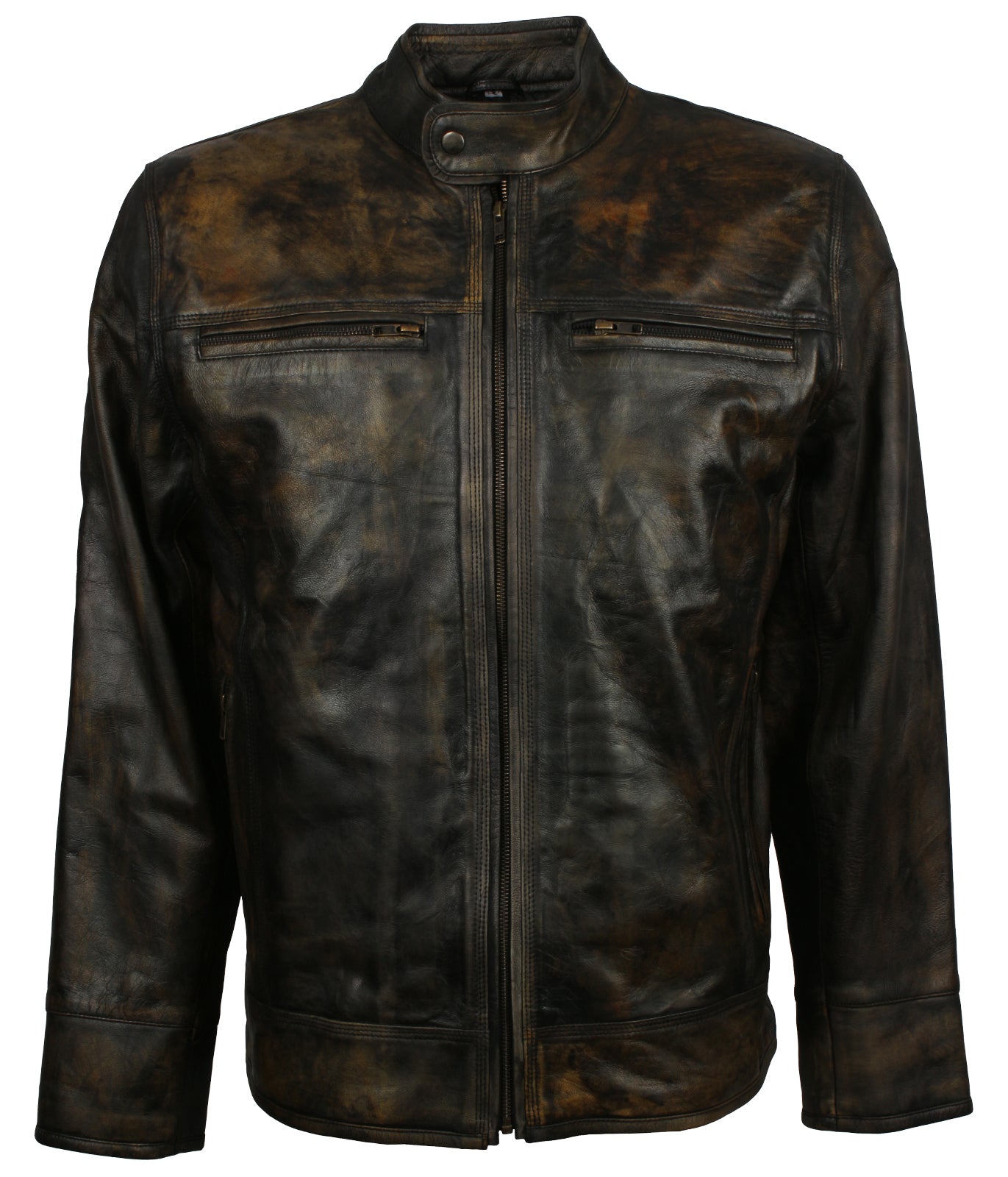 Vintage Fashion Men's Motorcycle Leather Jacket