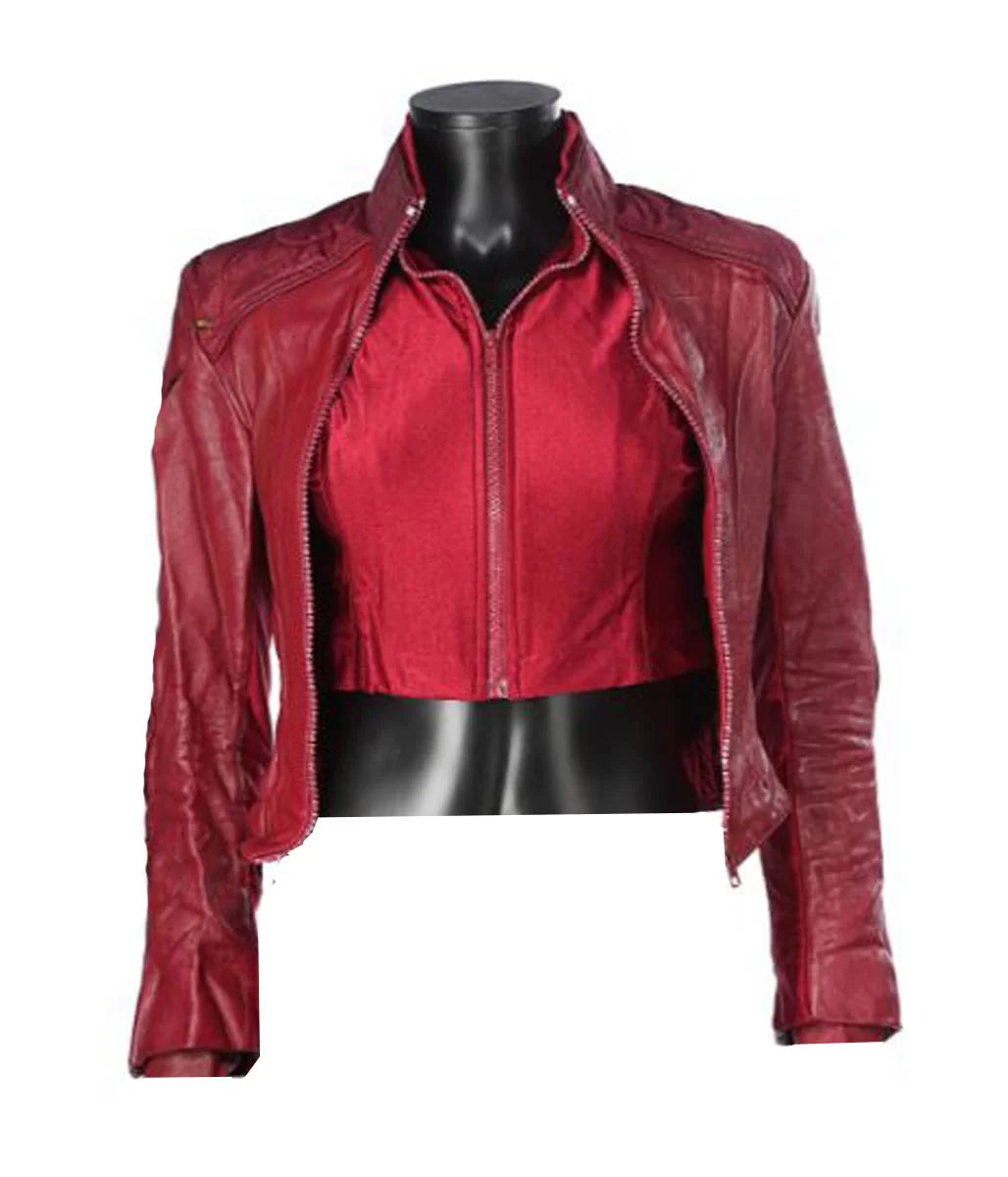 Violet Song Jat Shariff Milla Jovovich Ultraviolet Violet Leather Jacket