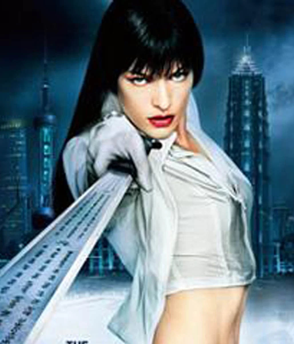 Violet Song Jat Shariff Milla Jovovich Ultraviolet Violet Leather Jacket