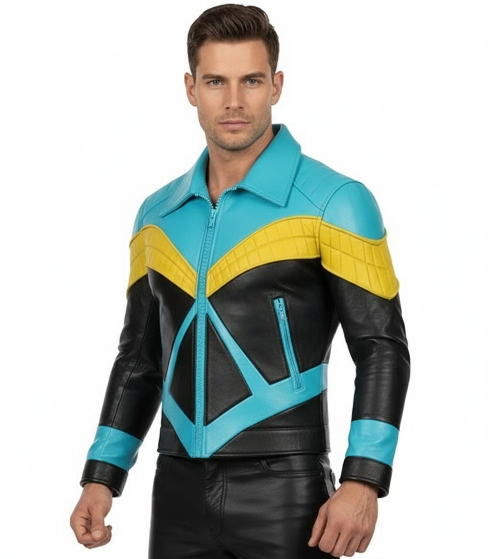 Batman 66 Nightwing Leather Jacket