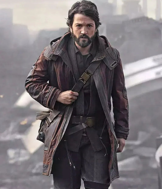 Diego Luna Cassian Andor Leather Coat