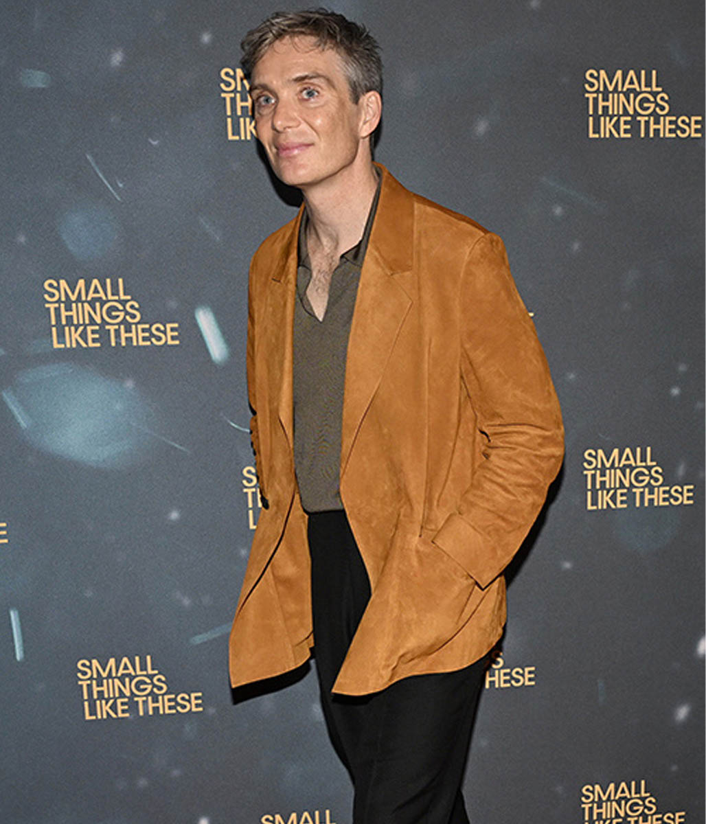 Small Things Like These UK premiere Cillian Murphy Suede Blazer