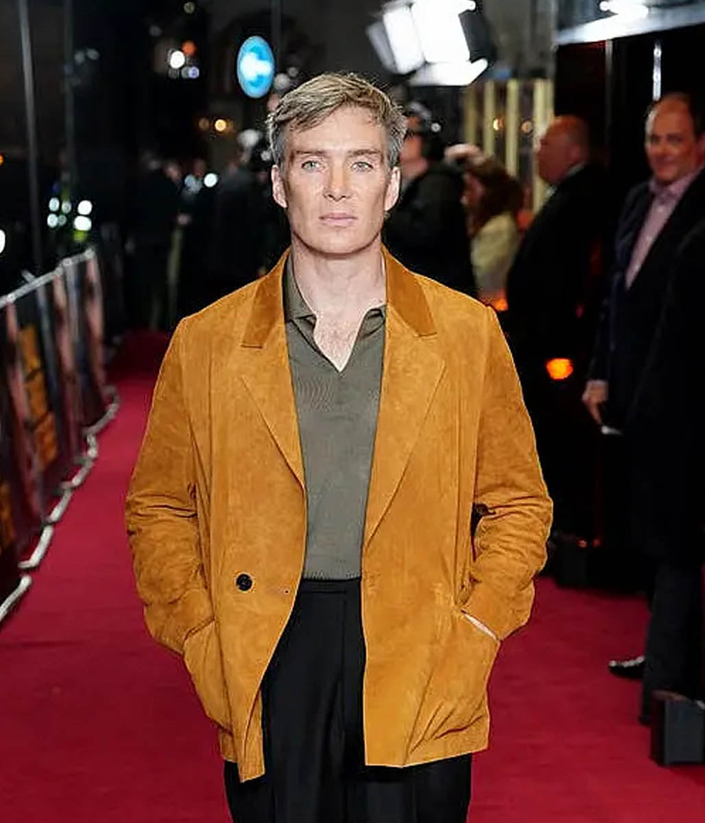 Small Things Like These UK premiere Cillian Murphy Suede Blazer