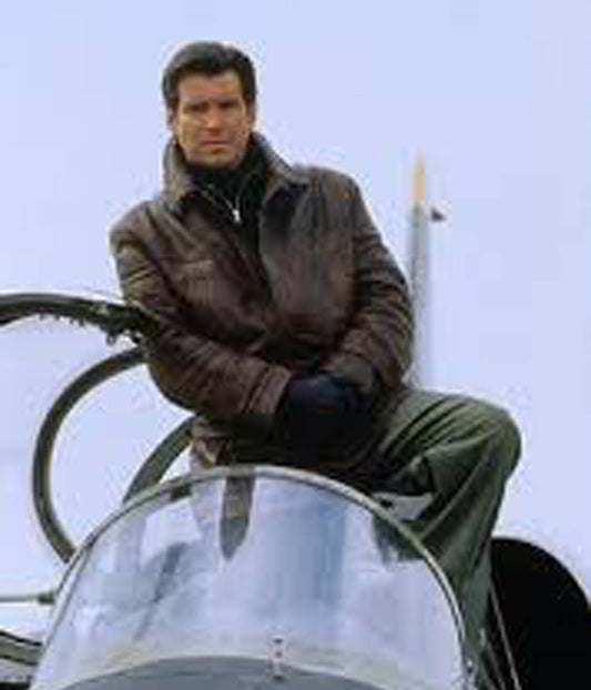 Pierce Brosnan James Bond Tomorrow Never Dies Leather Jacket