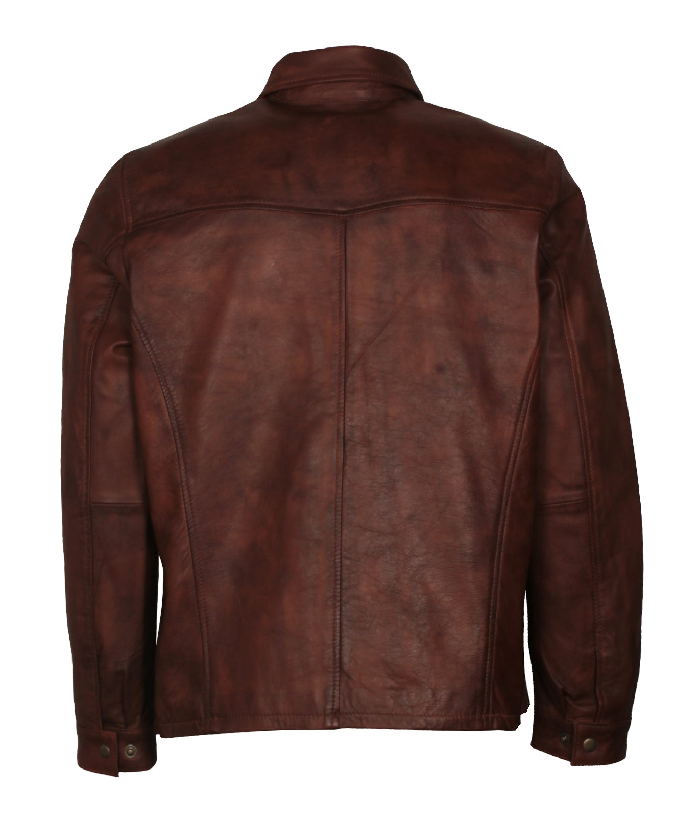 Biker Dusty Brown Mens Classic American Italian Mobster Leather Jacket