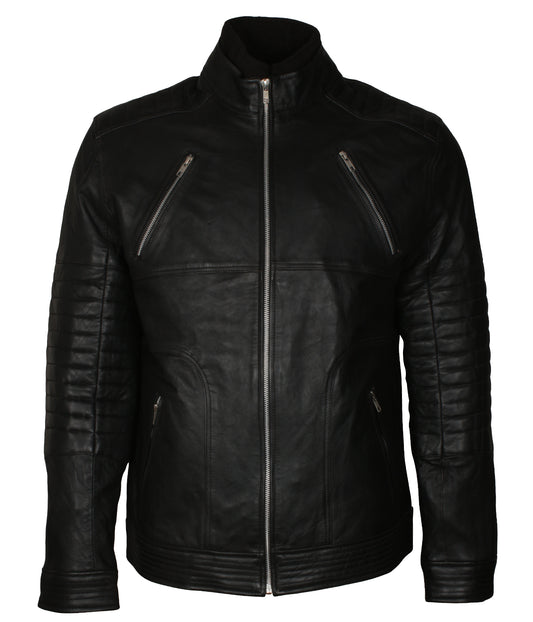 Biker Mens Motorcyle Leather Vintage Racing Jacket